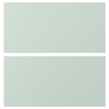 Two light green rectangular panels, guarantee 10 years, smooth surface.