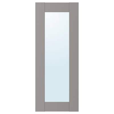 ENHET gray-framed bathroom mirror with sleek design.