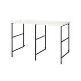 An ikea ENHET countertop in white with black metal legs, suitable for workspace or laundry area.