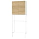 Option: ENHET storage unit: light wood, metal, rectangular, 2-door cabinet, 3 shelves, modern design.