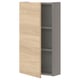 Ikea ENHET wall cabinet, light oak & gray, rectangular, simple design.