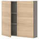 The ENHET oak-effect wall cabinet with two shelves in a modern, minimalist design.