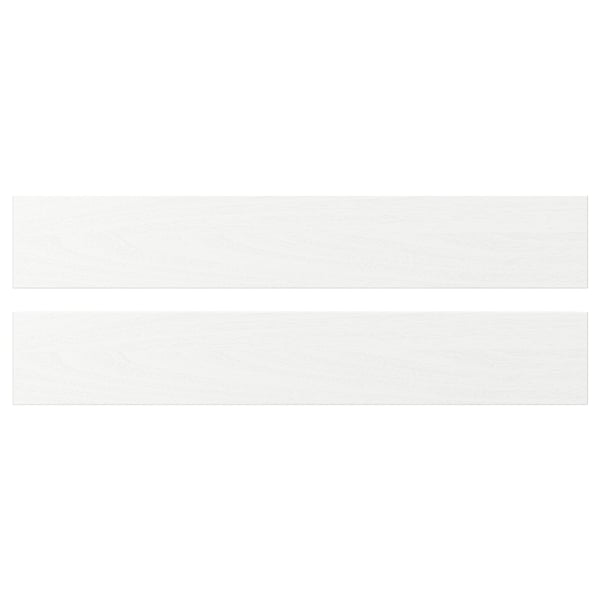 ENKÖPING white cabinet doors. Classic, durable wood-like finish. Foiled fiberboard, 25-year warranty.