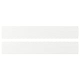 ENKÖPING white cabinet doors. Classic, durable wood-like finish. Foiled fiberboard, 25-year warranty.
