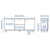 Illustration with measurements for the product: ERSNÄS.