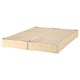 Option: An ESPEVÄR light pine bed base with slats, designed for support and easy assembly.