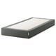 Option: Gray ESPEVÄR bed base with foam, rectangular frame.