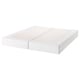 Option: Espevar white mattress base, rectangular, with zip-off cover for washing, supported by wooden slats.