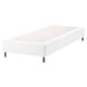 Option: White ESPEVÄR bed base with metal legs.