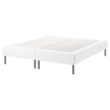 ESPEVÄR white bed, metal legs, solid design