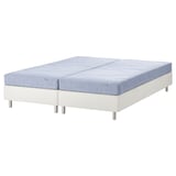 White split mattress base with light blue mattress, ESPEVÄR/VADSÖ.