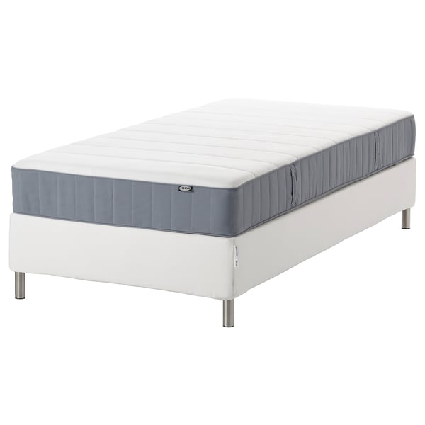 IKEA espevär vesteröy twin mattress: white, foam-pocket spring, rectangle.