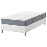 IKEA espevär vesteröy twin mattress: white, foam-pocket spring, rectangle.