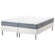 Option: A white ESPEVÄR/VESTERÖY mattress set with gray accents and stainless steel legs.