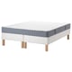 Option: IKEA mattress set, white, oak legs, rectangular, firm support, bonnell springs.