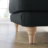 Dark grey ESSEBODA footrest, wooden legs, cozy & stylish.
