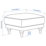 Illustration with measurements for the product: ESSEBODA.