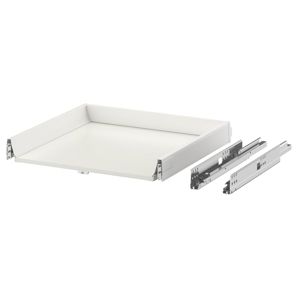 EXCEPTIONELL white minimalist drawer set. Includes drawer and runners, full extension with push-to-open feature.