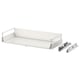 Option: A white, handle-free, push-to-open drawer mechanism with smooth glide runners.