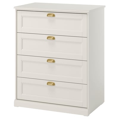 FÅGELFJÄLLET Chest of 4 drawers, off-white, 82x51x101 cm