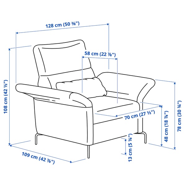 Illustration with measurements for the product: FAMMARP.