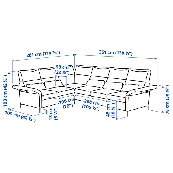 Illustration with measurements for the product: FAMMARP.