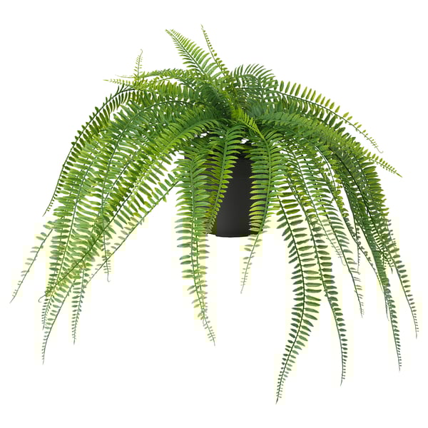 FEJKA green potted fern, realistic design, high recycled content.