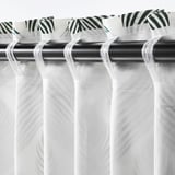 FJÄDERKLINT Curtains, 1 pair, white/green, 145x300 cm