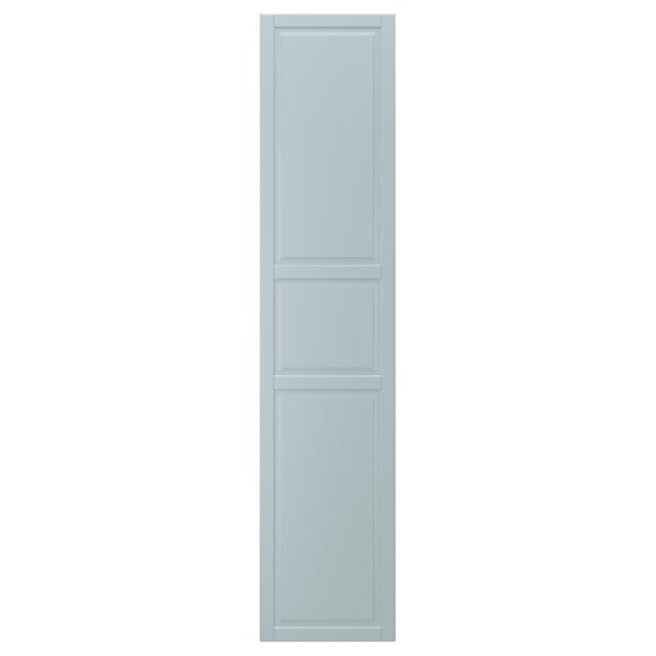 Grey-blue door with bevelled panel, fibreboard, classic style.