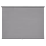 Gray roller blind, FÖNSTERBLAD, cordless, circular pattern, polyester.