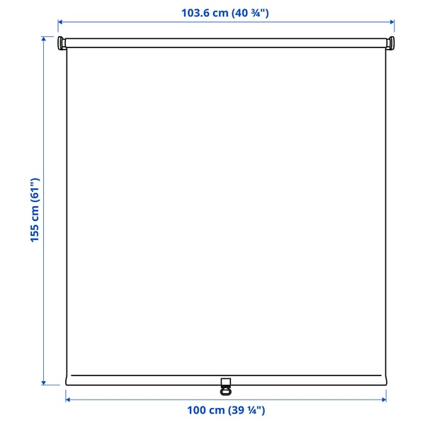 Illustration with measurements for the product: FÖNSTERBLAD.