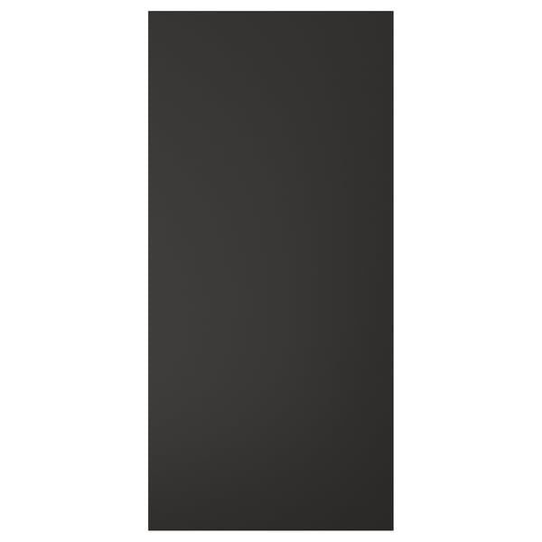 Black kitchen cover panel, foiled recycled plastic, rectangle, modern design.