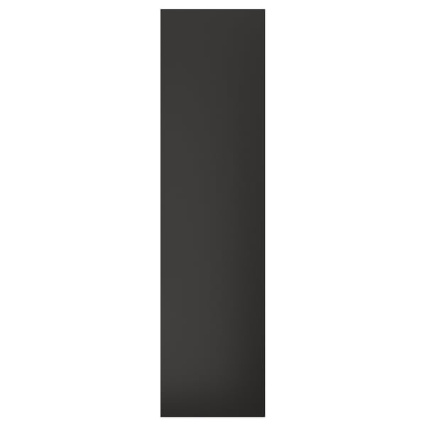 Black rectangular cover panel for kitchen, matt finish, made of recycled materials.