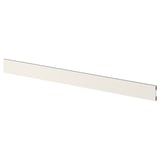 A FÖRBÄTTRA beige kitchen plinth, made of plastic. Its rectangular, extending horizontally.