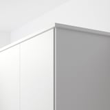 White trim hiding lights.