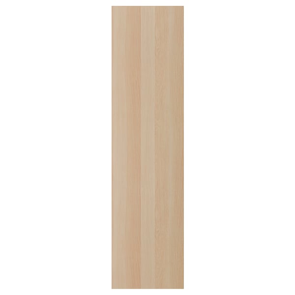 FORSAND: light wood-colored door, rectangular, wood grain texture, hinged on both sides, with a smooth finish.
