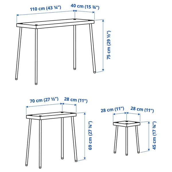 Illustration with measurements for the product: FRIDNÄS.