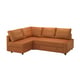 Option: FRIHETEN sectional sleeper, burnt orange, with pull-out bed & storage, l-shape.