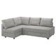Option: Gray FRIHETEN sofa bed with storage, converts & reversible chaise.