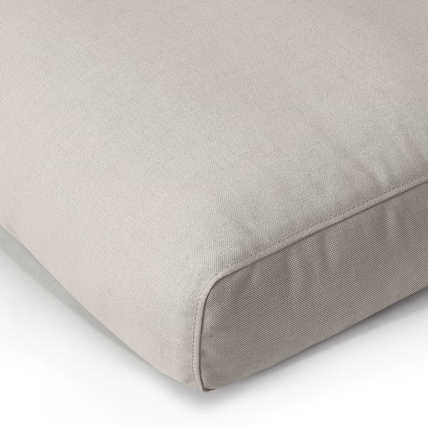 Soft, grey cushioned chair corner, comfy and stylish with removable, washable cover.