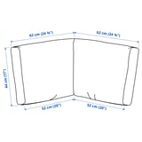 Illustration with measurements for the product: FRÖSÖN/DUVHOLMEN.