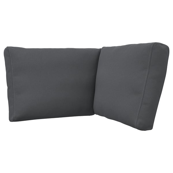 Dark gray, recycled polyester couch corner piece. Modern, sleek design. Comfortable, stylish home decor.