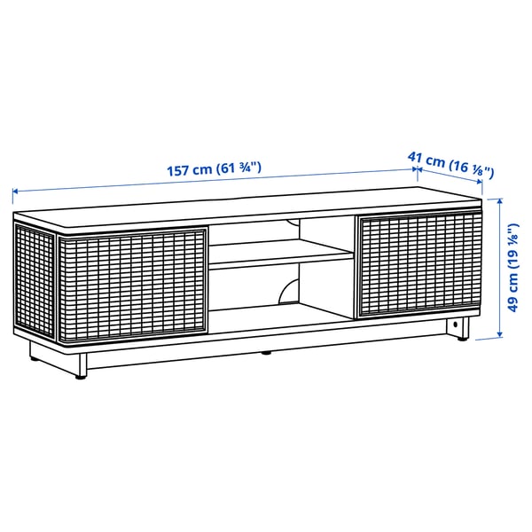 Illustration with measurements for the product: FRYKSÅS.