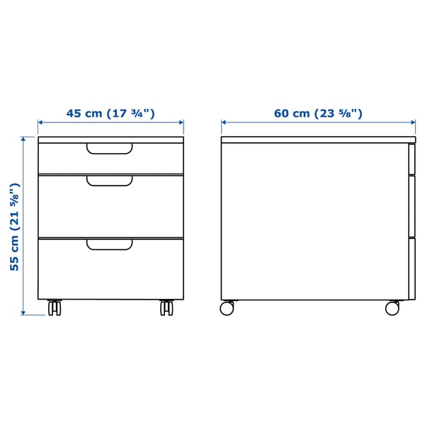 Illustration with measurements for the product: GALANT.