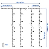 GETKÅL LED lighting curtain, outdoor, 8 m