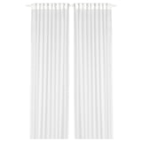 White GJERTRUD sheer curtains, rectangular, made from recycled polyester.