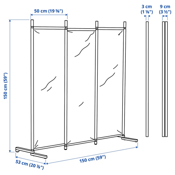 Illustration with measurements for the product: GLAMBERGET.
