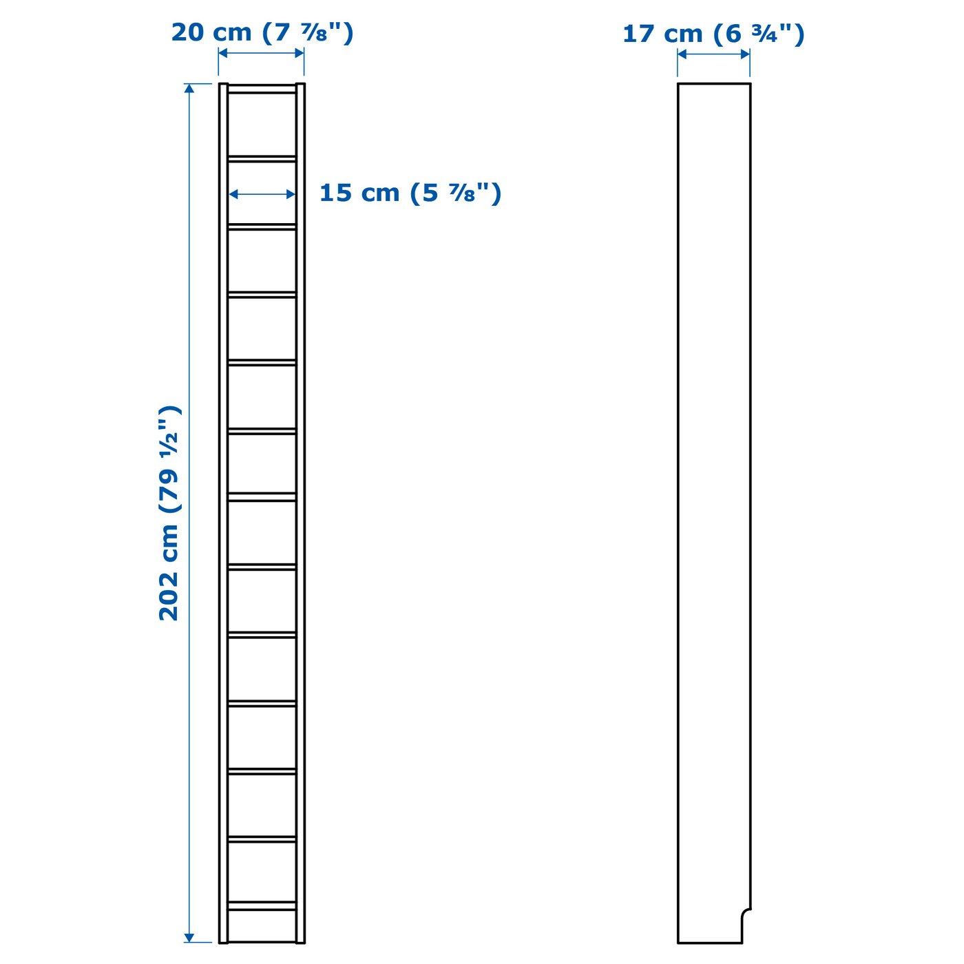 GNEDBY shelving unit, white, 202 cm - IKEA Austria