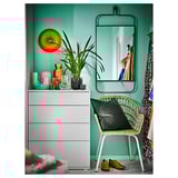 GRANVÅG Mirror, wall hanging/green, 50x110 cm