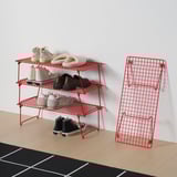 GREJIG Shoe rack, bright red, 58x27x17 cm